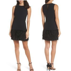 Sam Edelman Feather Hem Sheath Dress NWOT
